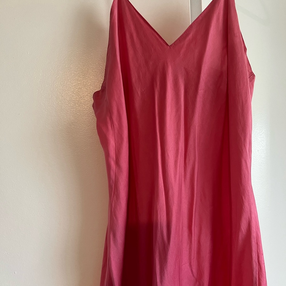 VTG pink slip silk dress